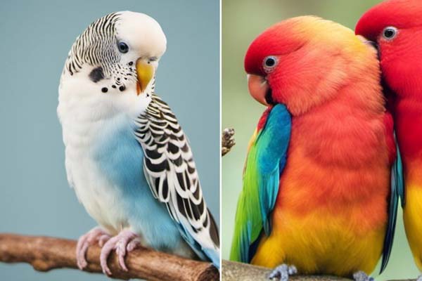 Parakeets vs Lovebirds